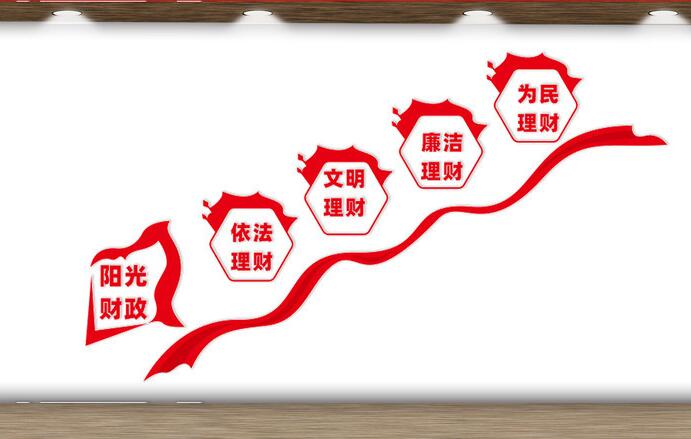 樓梯文化墻創(chuàng)意設(shè)計圖片(圖2) 財政局樓梯文化墻創(chuàng)意設(shè)計效果圖